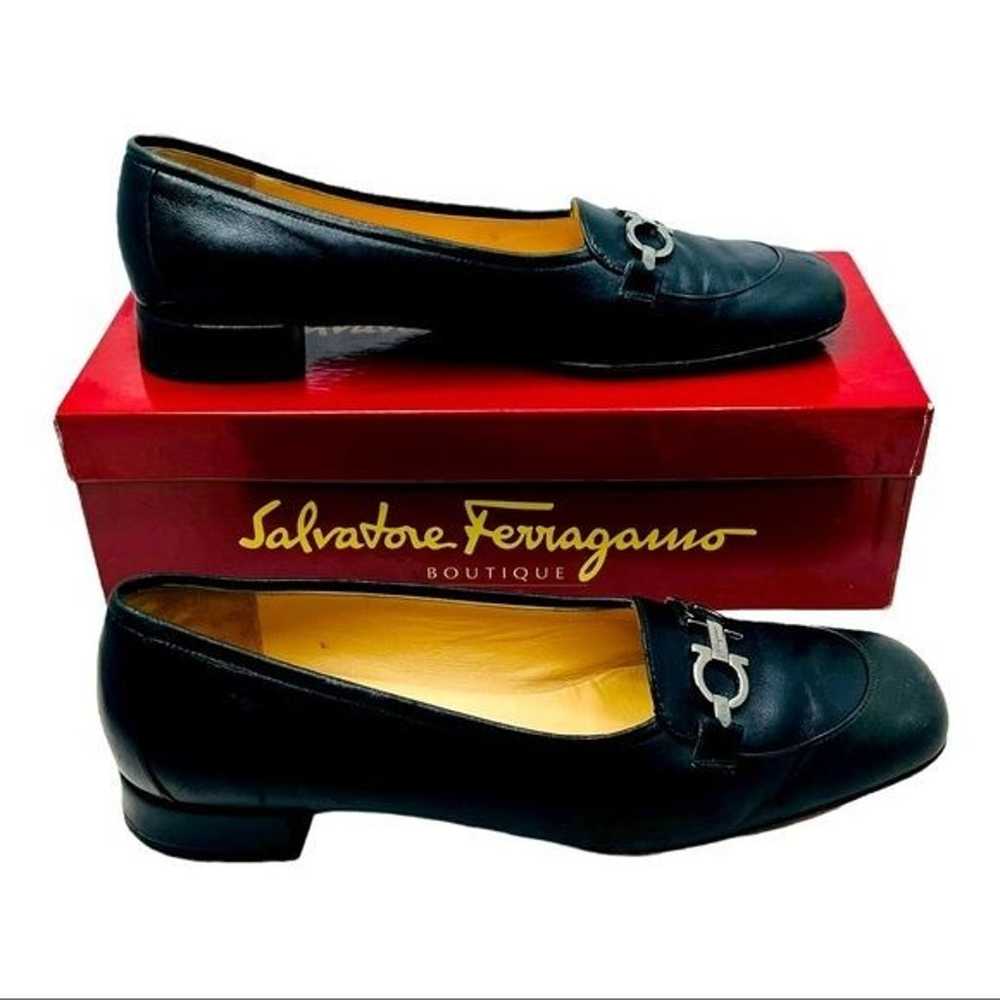 Salvatore Ferragamo School Loafers Nero Napa Calf… - image 1