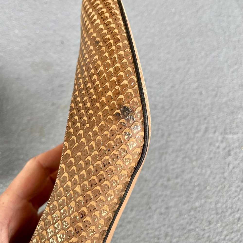 Vintage faux snakeskin 80s leather pumps size 10 B - image 8