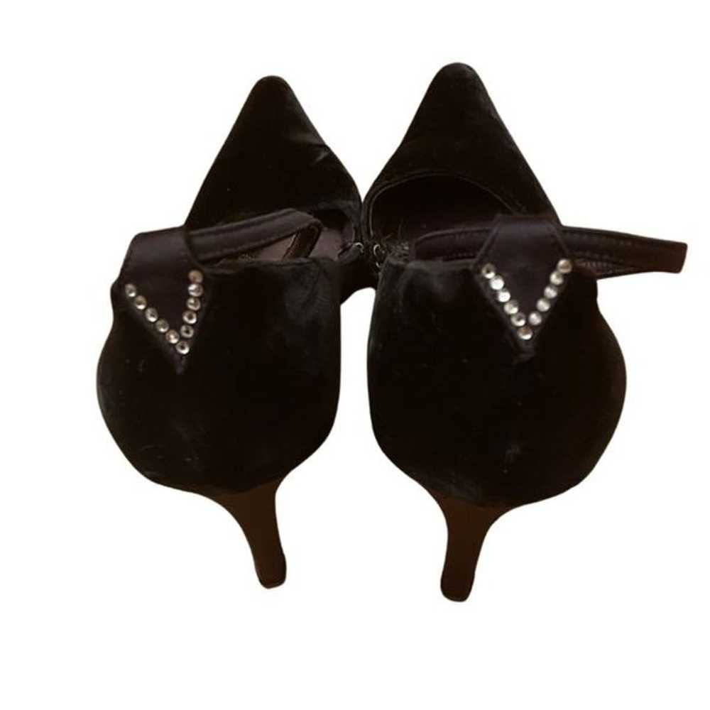 Versace Vintage Black Velvet Heels- Size 37 - image 2