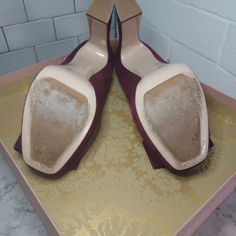 MIU MIU Platform Shoes Peep Toe Mary Jane Suede B… - image 6