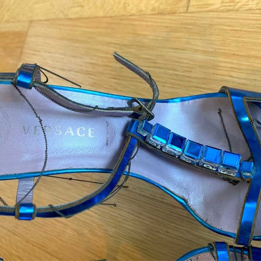 Versace Heels Vintage in Blue - image 3