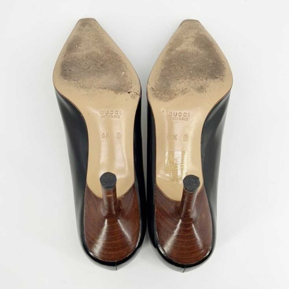 GUCCI | Authentic Vintage Black Leather Heel 6.5 - image 8