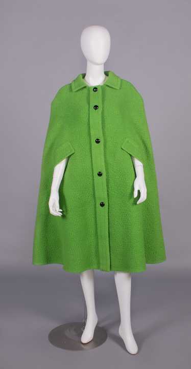 COUTURE DIOR KELLY GREEN WOOL CAPE, PARIS, A/W 196