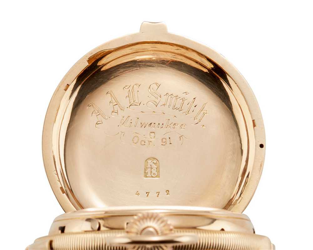 A Gold Repeating Pocket Watch, Le Coultre - image 3