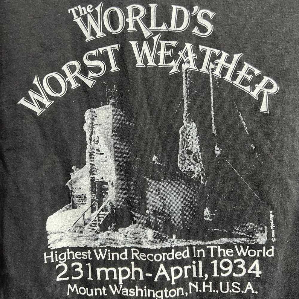 True Vintage Meteorologic TShirt c. 1983 worlds w… - image 2