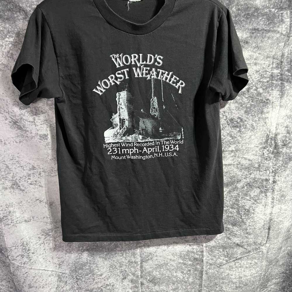 True Vintage Meteorologic TShirt c. 1983 worlds w… - image 6