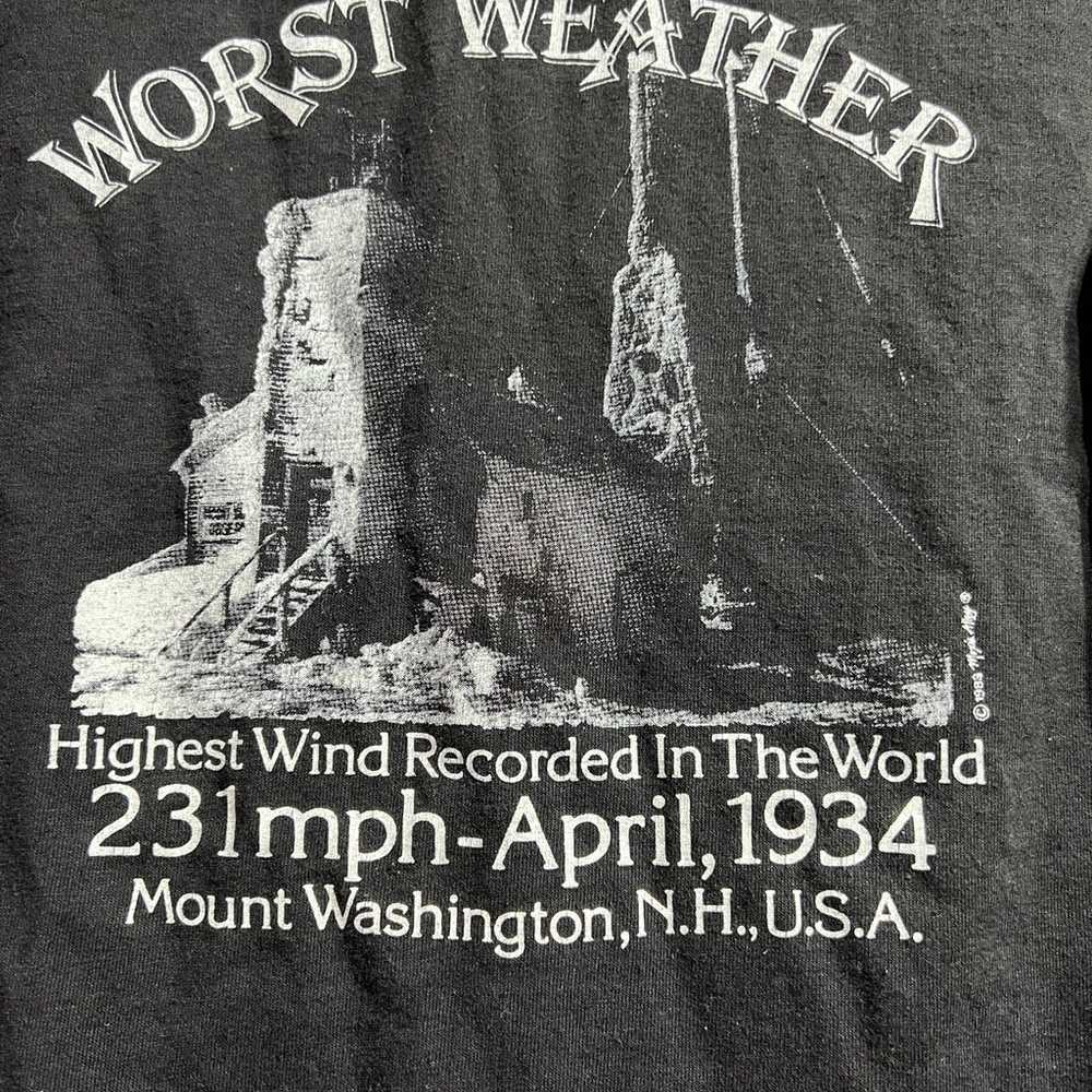 True Vintage Meteorologic TShirt c. 1983 worlds w… - image 7