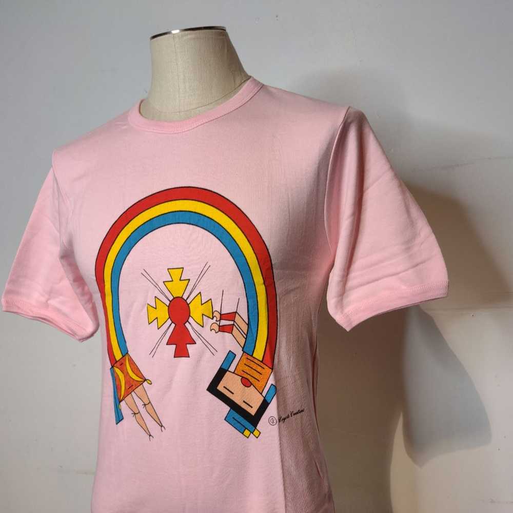 Vintage Southwest Rainbow Girl Pink T Sh - image 1