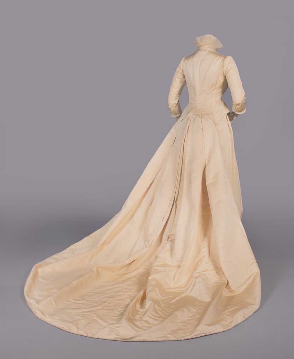 TWO CREAM SILK EVENING GOWNS, 1880s - image 5