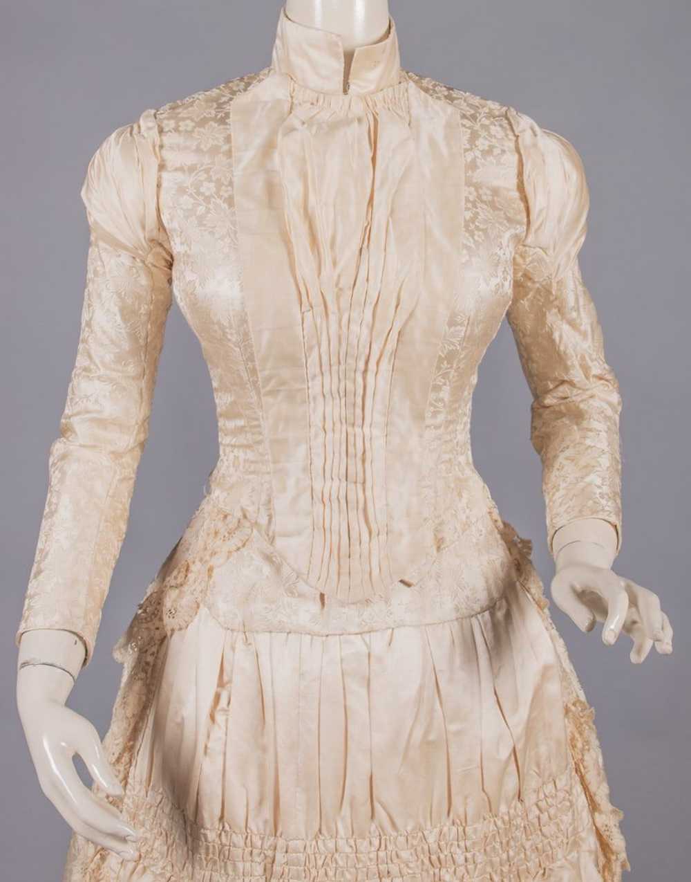 TWO CREAM SILK EVENING GOWNS, 1880s - image 6