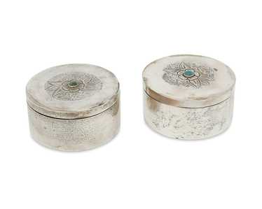 A pair of Sanborns sterling silver lidded boxes - image 1
