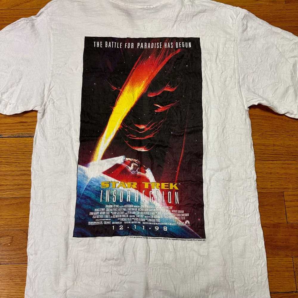 VTG 90s Star Trek Insurrection Premiere Shirt Lic… - image 2