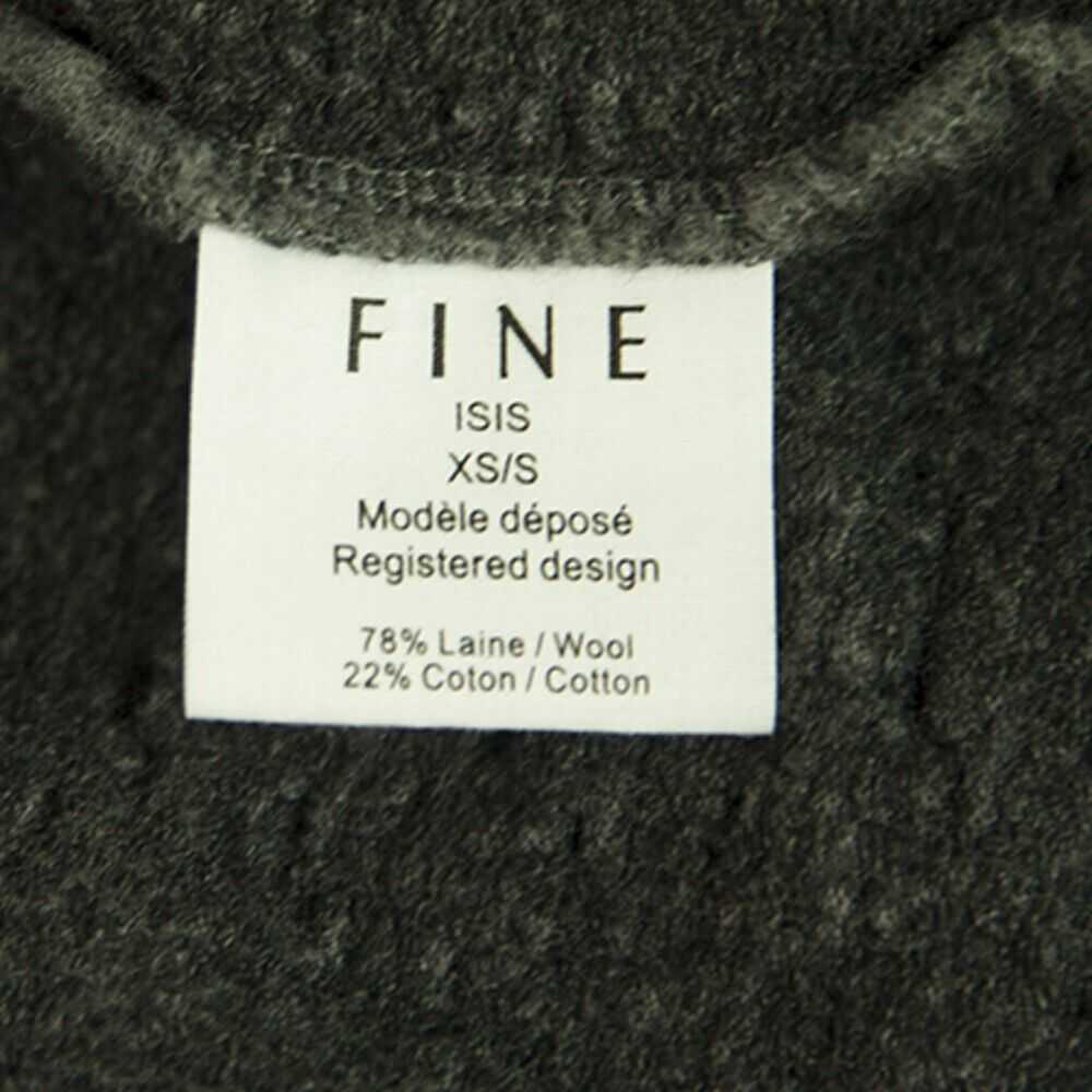 Fine Isis Gray Perforated Cardigan Cardi Jacket T… - image 4