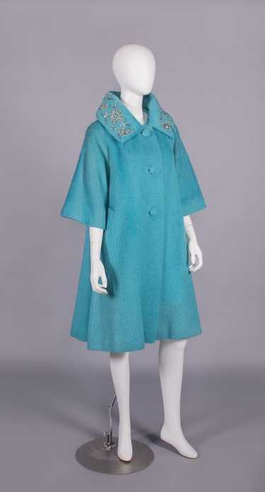 LILLI ANN EMBROIDERED WOOL COAT, USA, 1960s