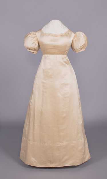 SILK SATIN EVENING DRESS, c. 1823
