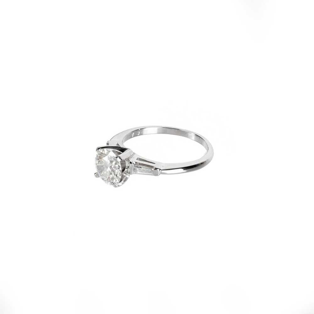 GIA Diamond and Platinum Ring - image 2