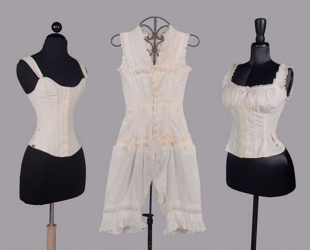 1920s to 1930s GARTER Cami-Knickers - Step-in - Ivory Romper