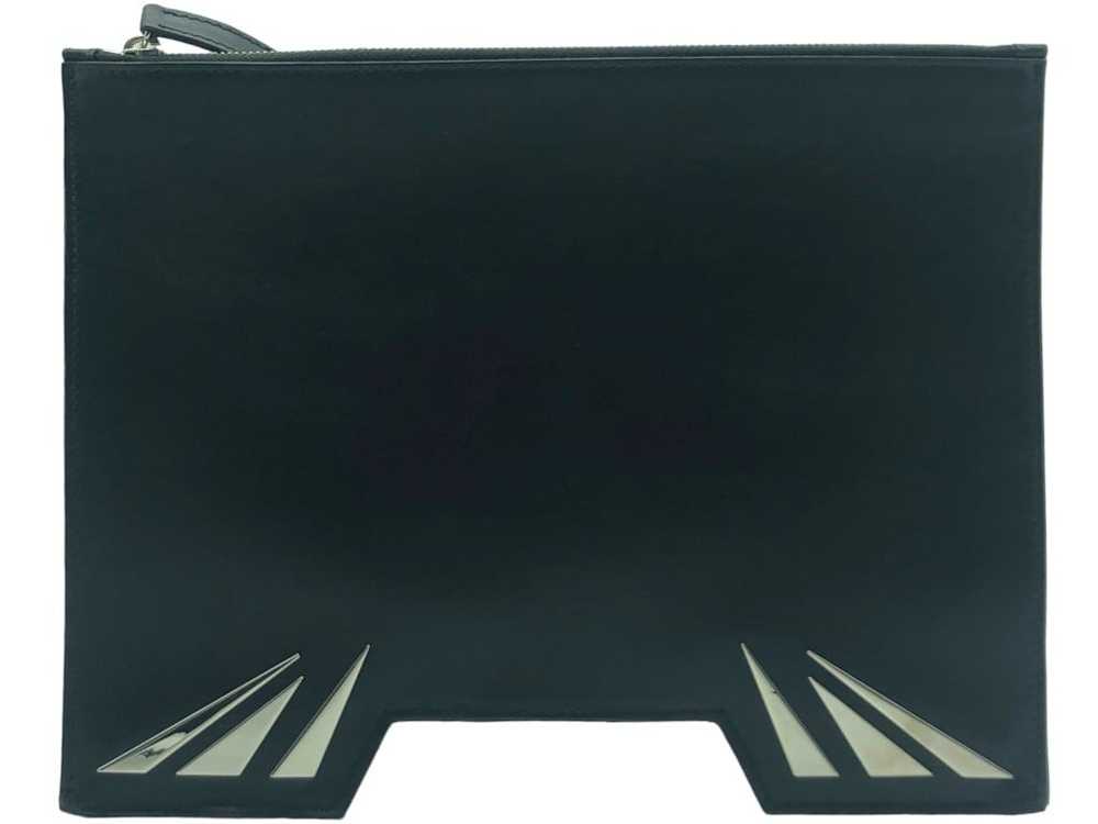 NWT GEORGE ANGELOPOULOS LARGE BLACK CLUTCH $995 - image 2