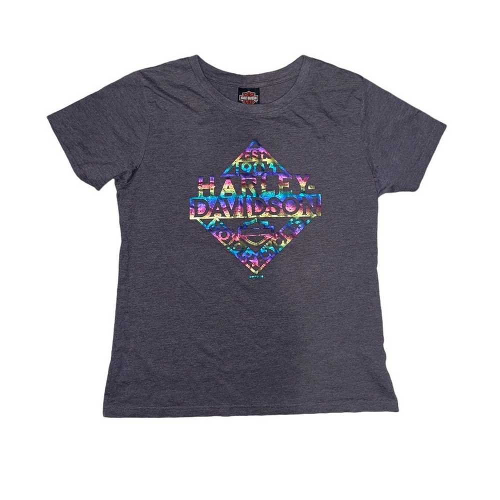 Vintage Harley Davidson rainbow T shirt. - image 1