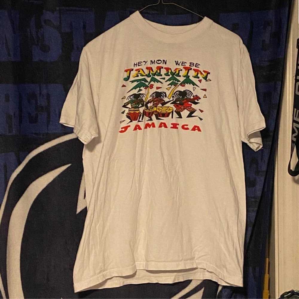 Vintage 90s Jammin in Jamaica T-Shirt - image 1