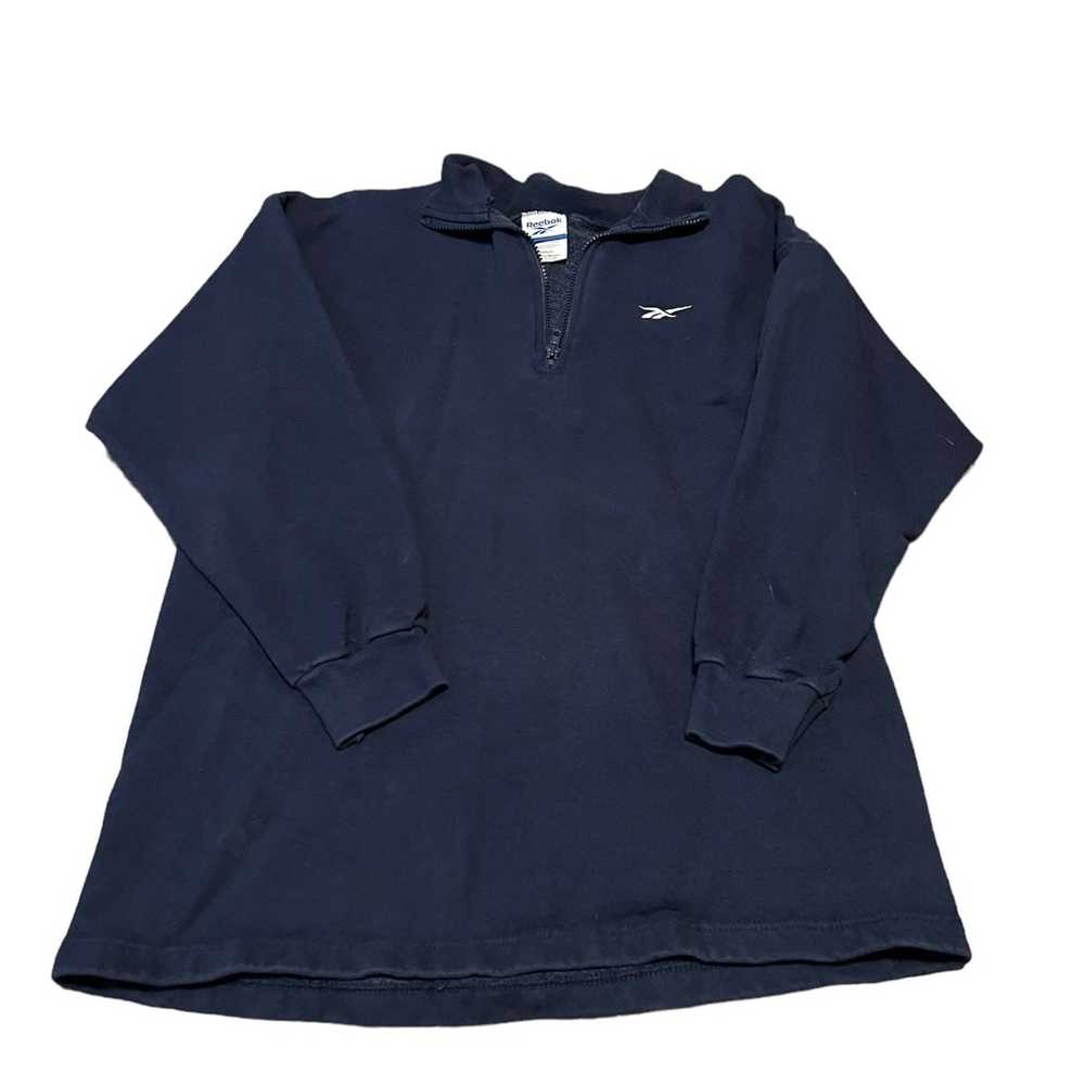 Vintage Reebok  Sweater Adult M Blue Embroidered … - image 1