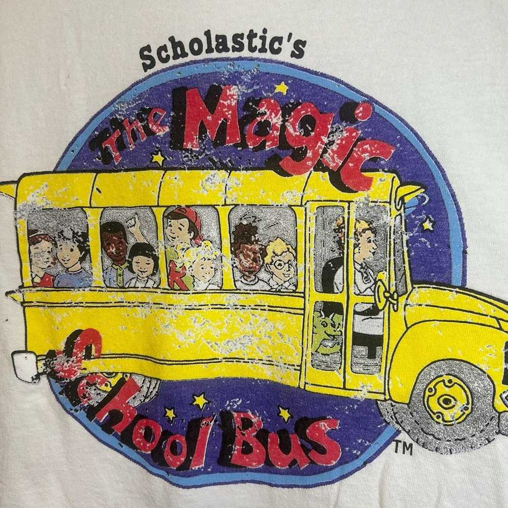 Vintage Y2K Magic School Bus T-shirt Mens M - image 3