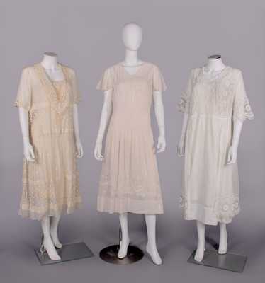 THREE COTTON TEA OR DAY DRESSES, EARLY-MID 1920s - image 1