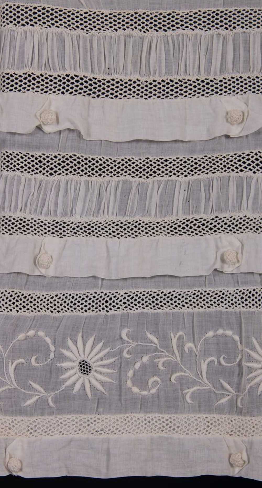 THREE COTTON LAWN OR MULL EMBROIDERED & LACE LING… - image 6
