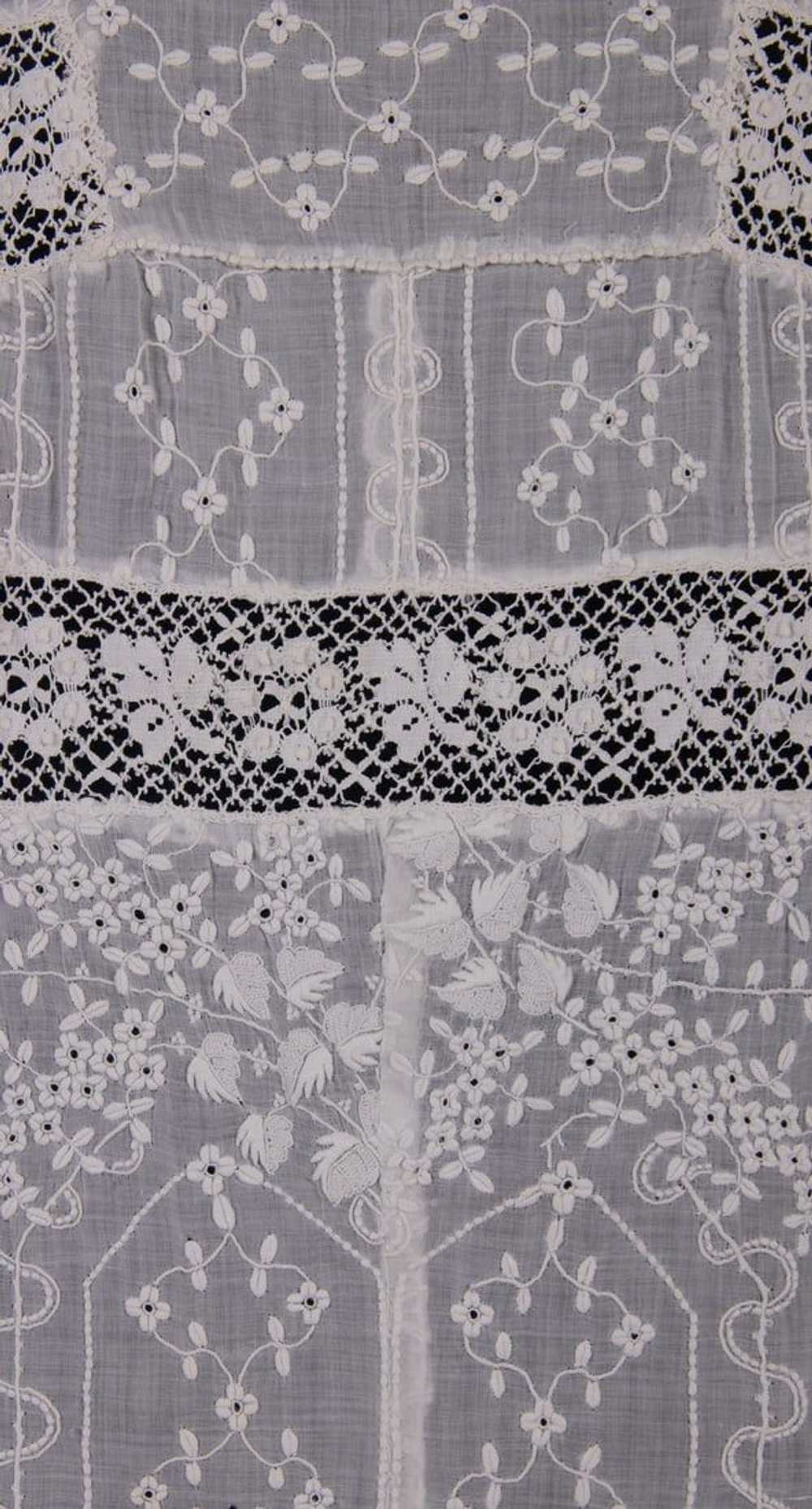 THREE COTTON LAWN OR MULL EMBROIDERED & LACE LING… - image 8