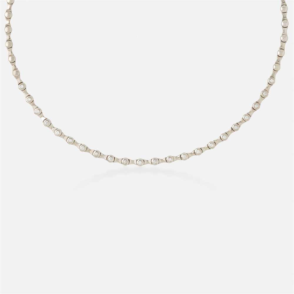 Diamond and white gold necklace - image 1