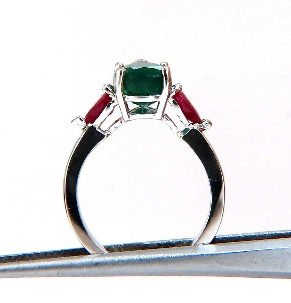 3.01ct natural pear-shaped emerald cut emerald ru… - image 3