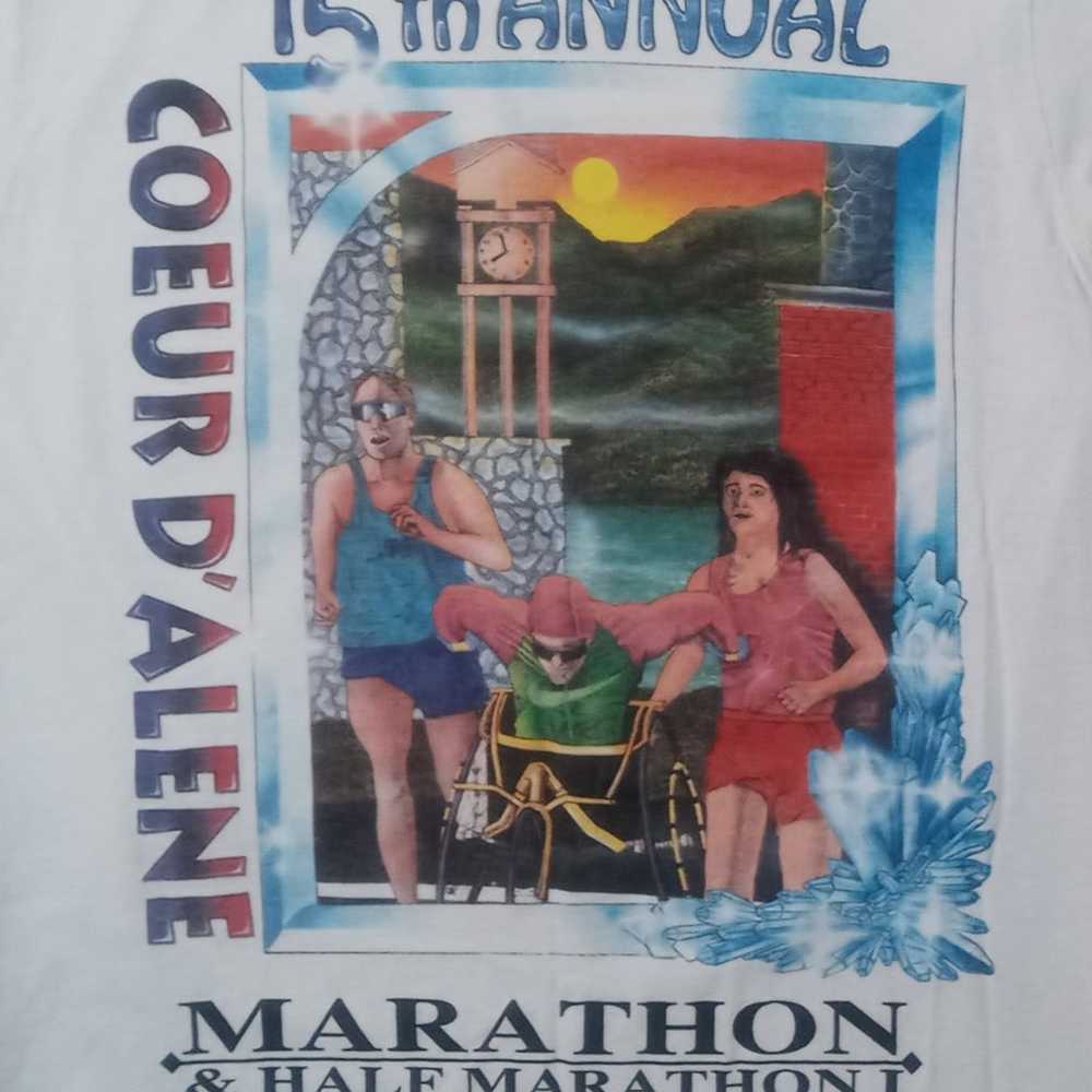 vintage Marathon Running t shirt 50/50 - image 1