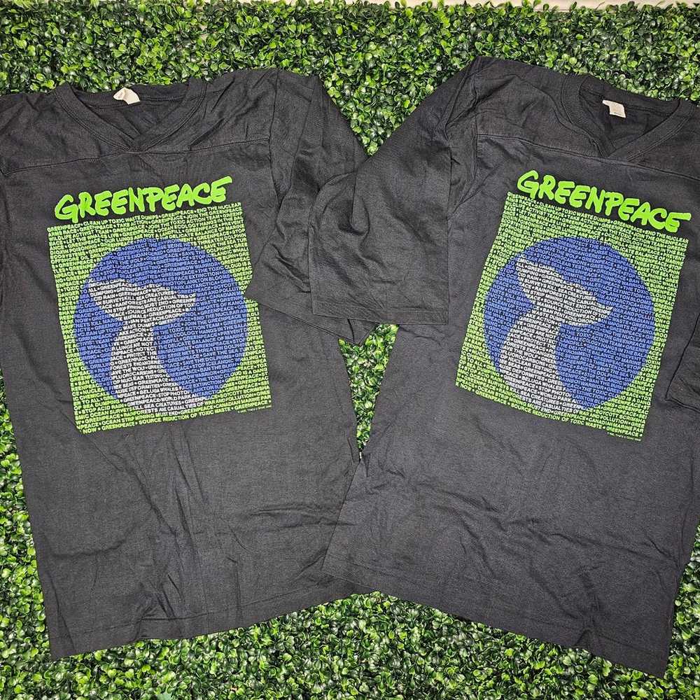 2 VINTAGE Greenpeace Whale Sun Thats a Great Idea… - image 1