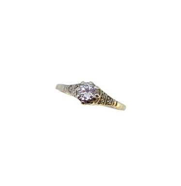 A mid 20th century single stone diamond ring, claw
