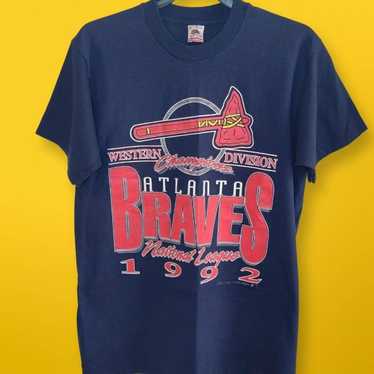 Atlanta Braves 91 92 Back to Back Champions Sweatshirt - Blue - XL