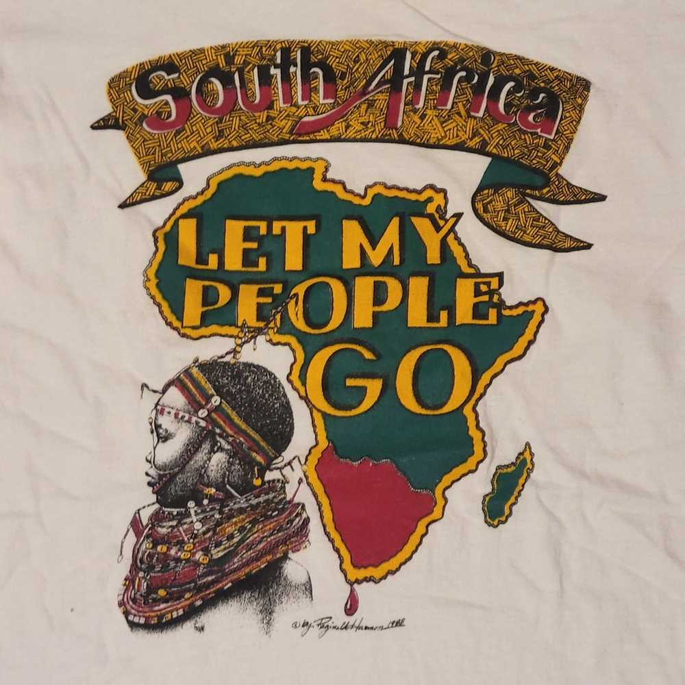 Vintage 80s Single Stitch AFRICAN South Africa LE… - image 2