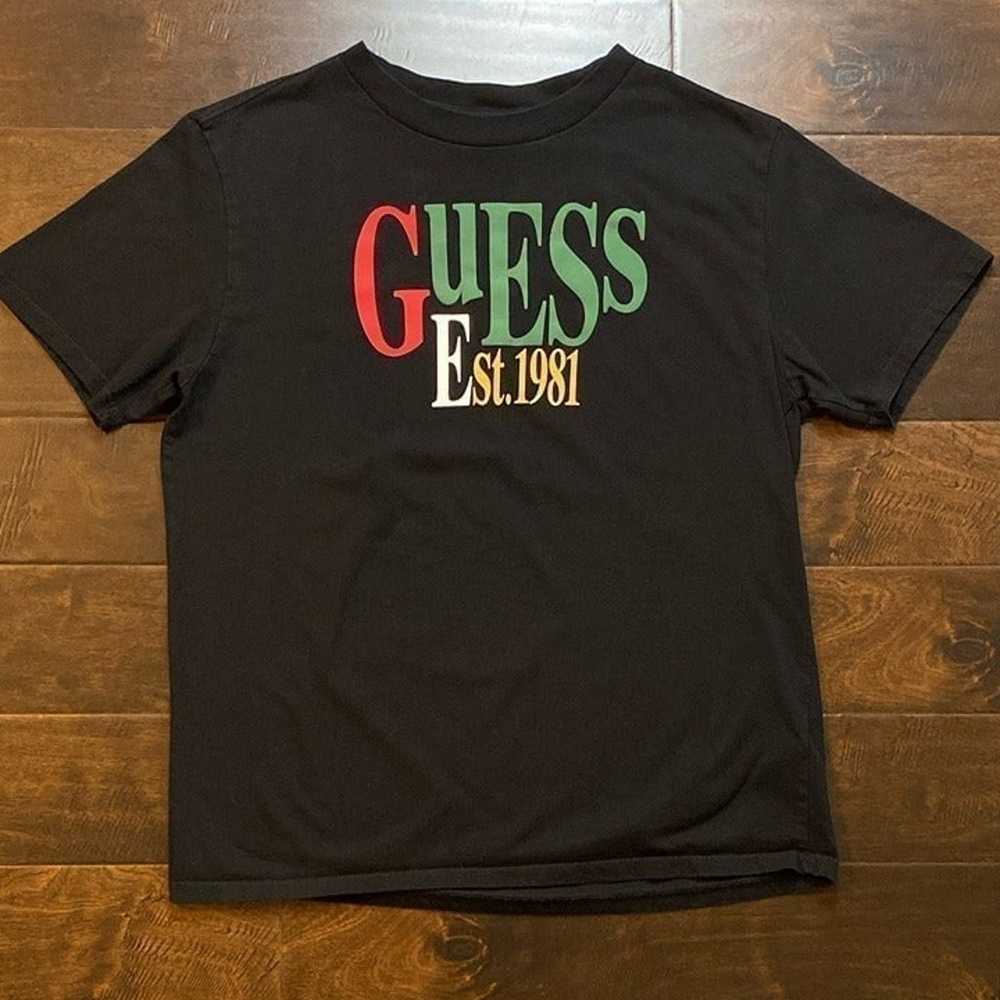 Mens Black Guess Originals T-Shirt Size Medium - image 1