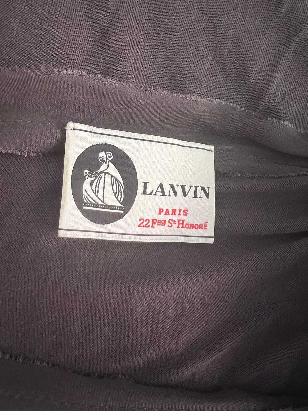 Vintage Lanvin Paris Brown Midi Dress, Size Small - image 5