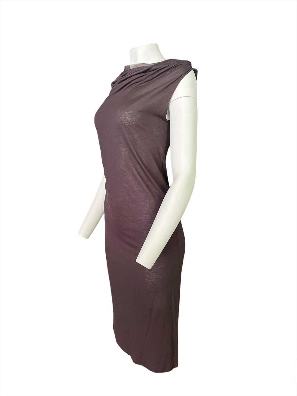 Vintage Lanvin Paris Brown Midi Dress, Size Small - image 8