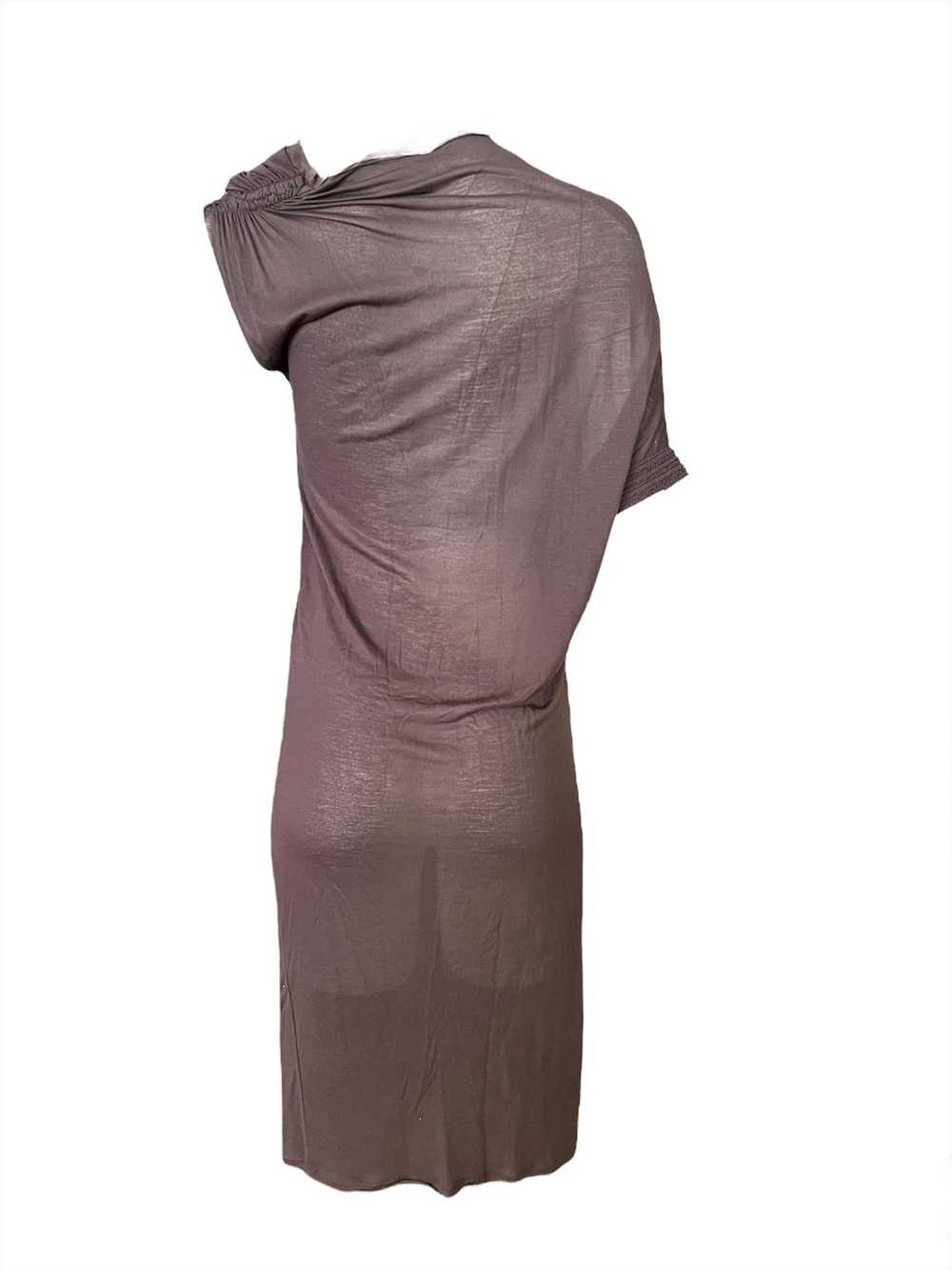 Vintage Lanvin Paris Brown Midi Dress, Size Small - image 9