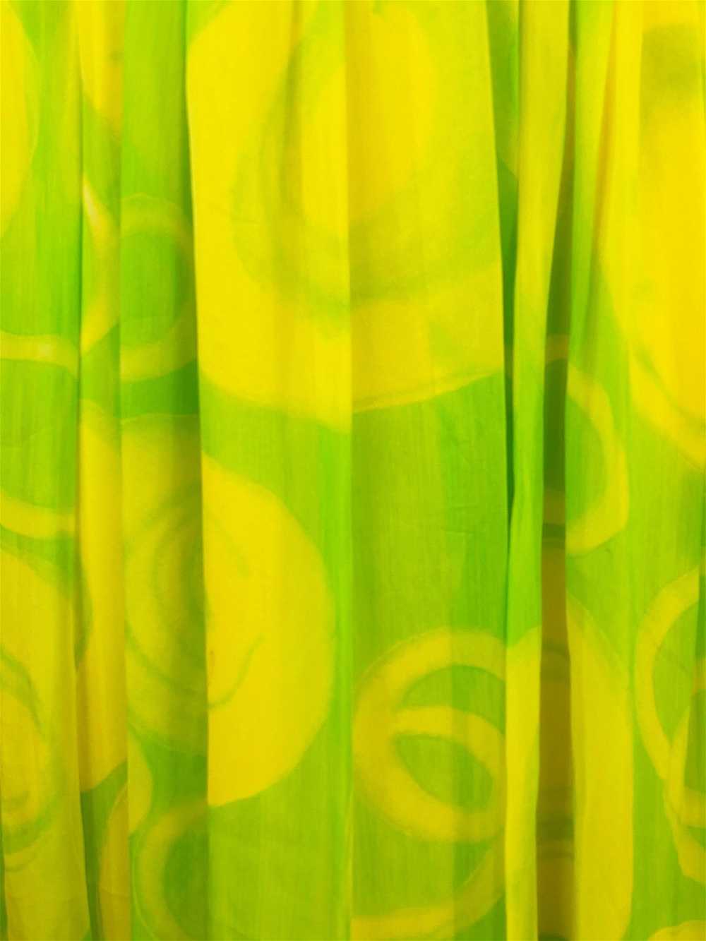 Vintage KIKI HART Yellow and Green Sleeveless Max… - image 12