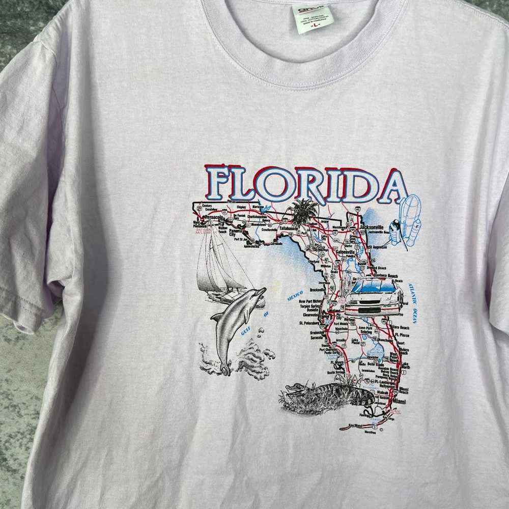 Anvil Unisex Lavender Florida Map Logo TShirt Siz… - image 3