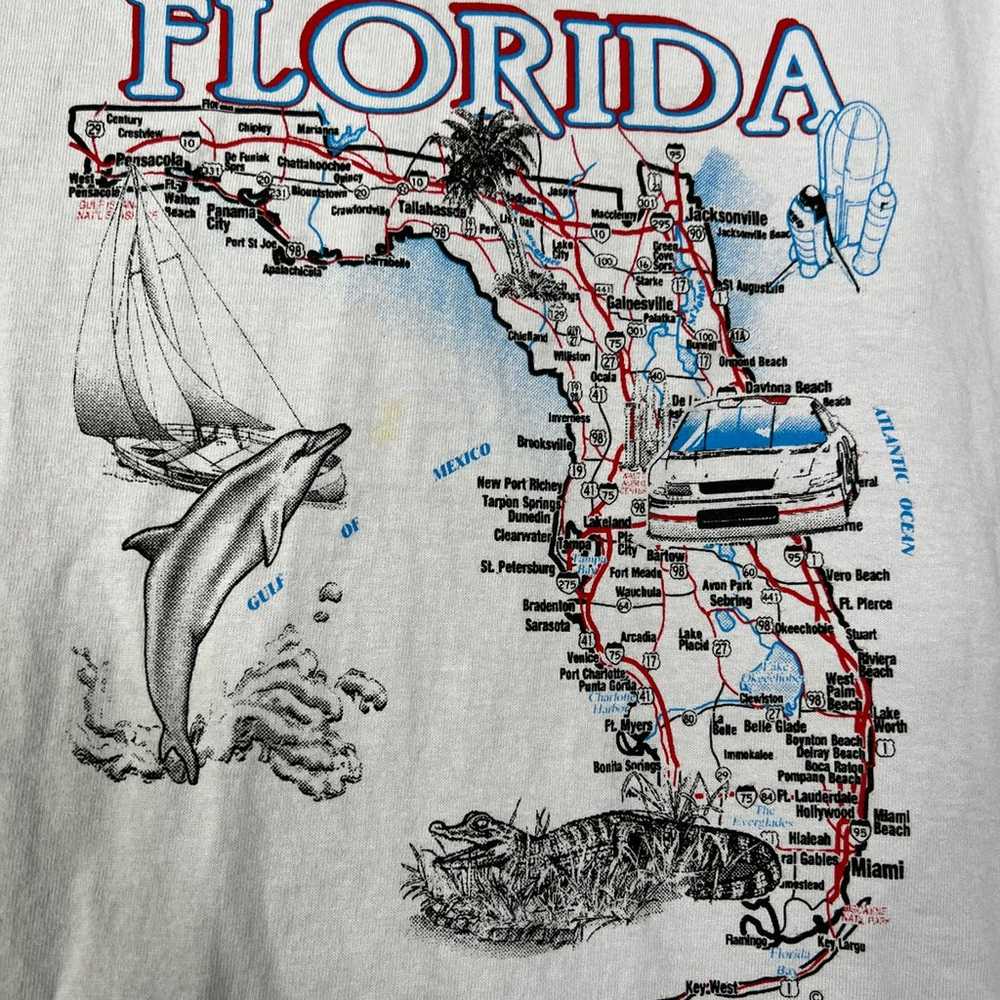 Anvil Unisex Lavender Florida Map Logo TShirt Siz… - image 4