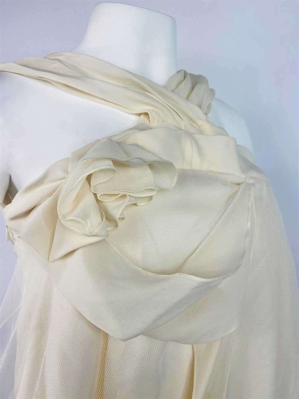 Christian Dior Boutique Paris White Silk Sleevele… - image 2