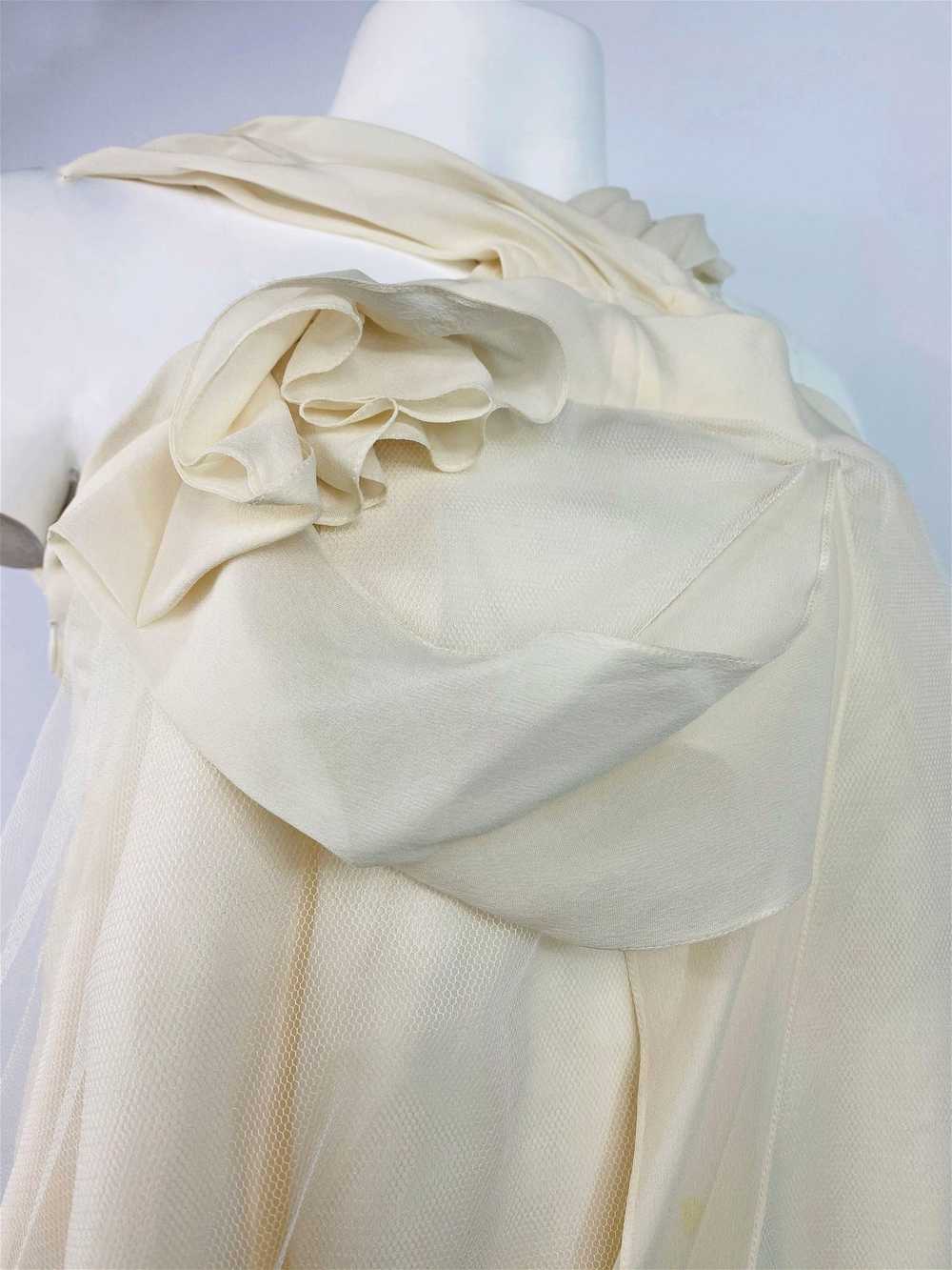 Christian Dior Boutique Paris White Silk Sleevele… - image 3