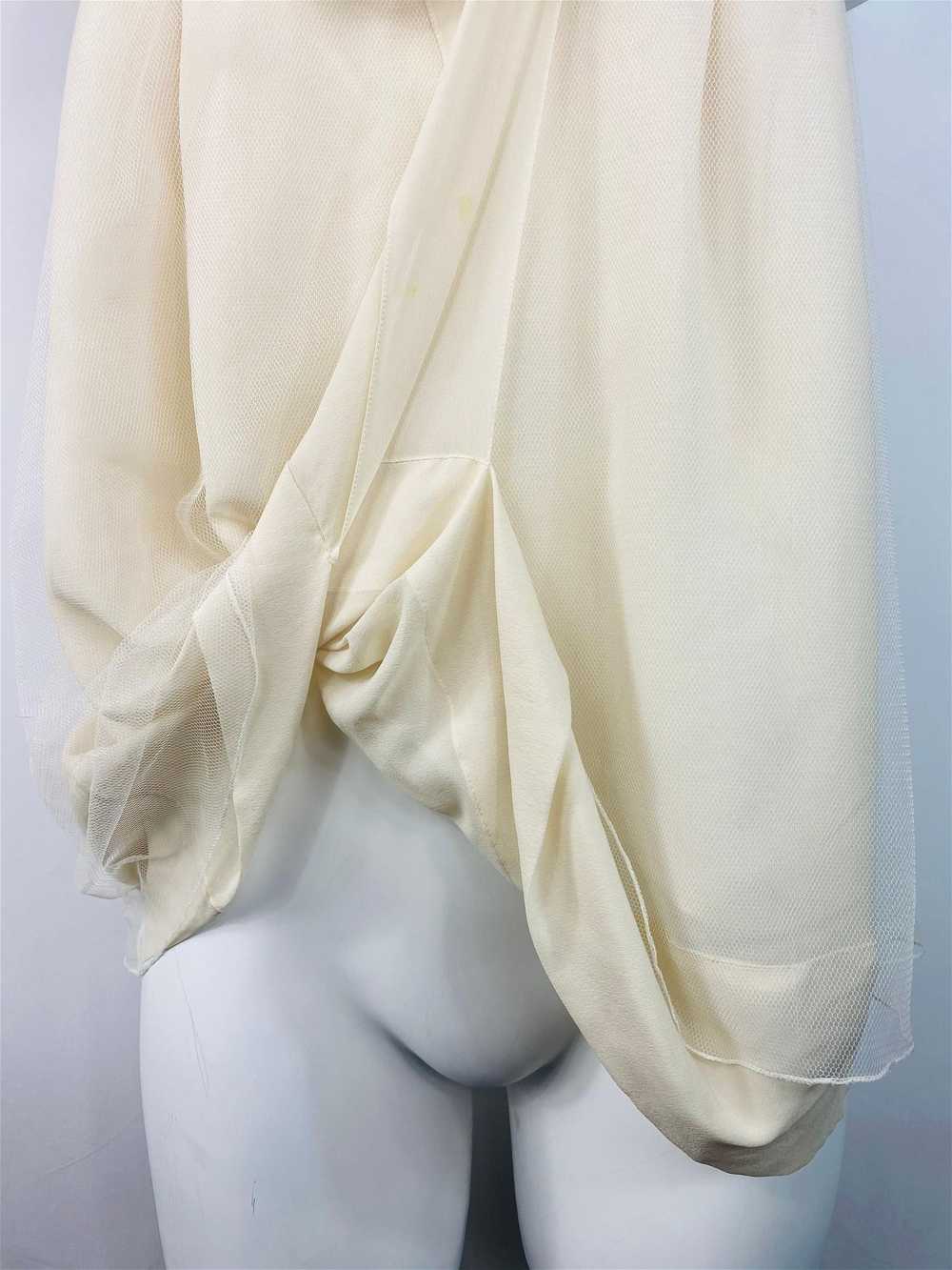 Christian Dior Boutique Paris White Silk Sleevele… - image 8