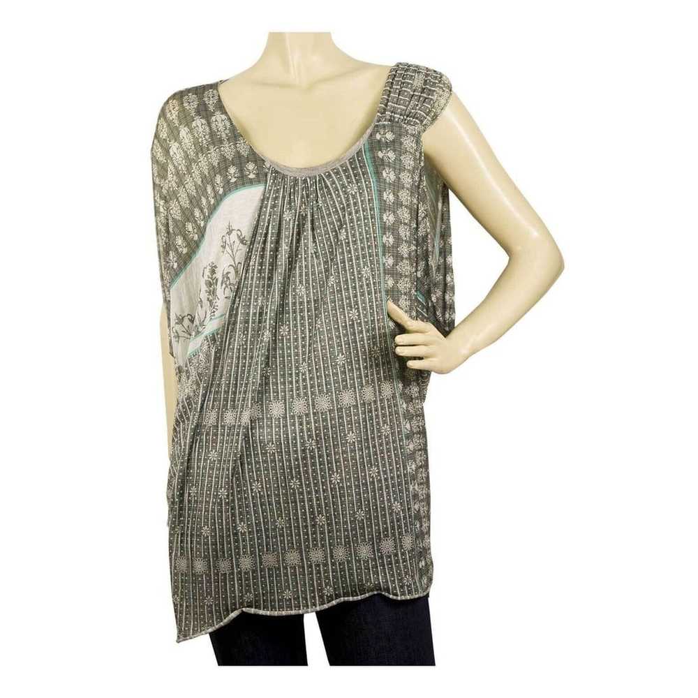 Yigal Azrouel Gray Floral One Shoulder Oversize L… - image 1