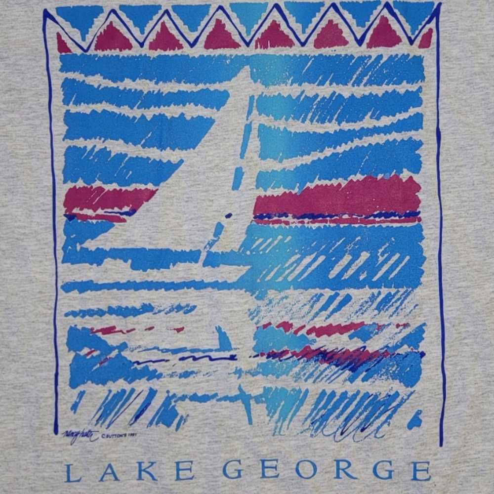Vintage Sail Boat Lake George 1991 Suttons Graphi… - image 2