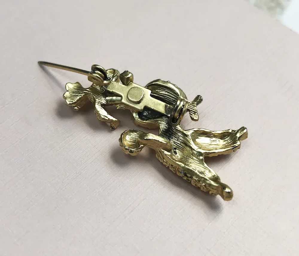 Gold poodle brooch pin, cute little dog brooch - image 10