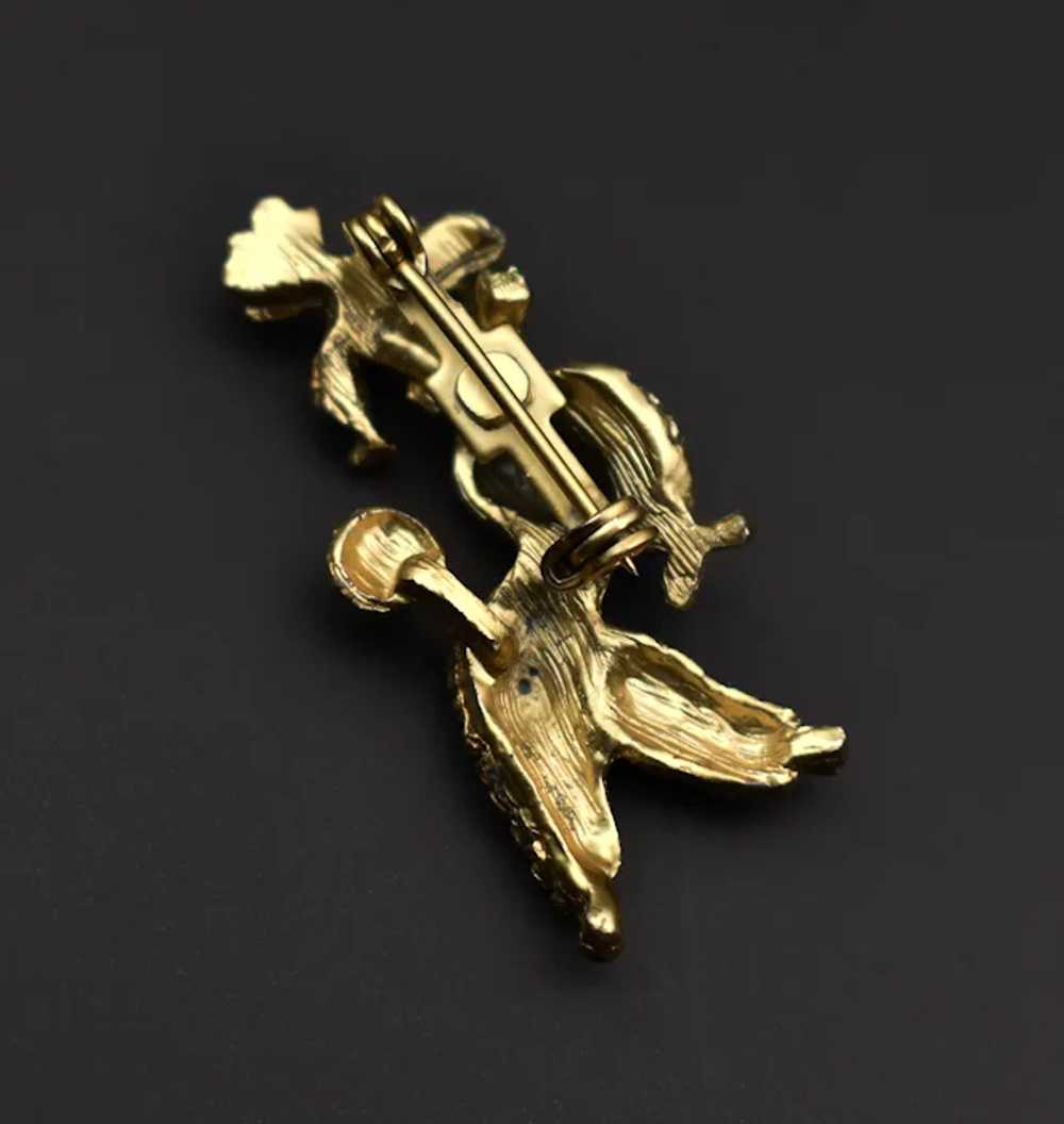 Gold poodle brooch pin, cute little dog brooch - image 12